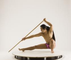 ELMER DIFFERENT SITTING POSES WITH SPEAR 